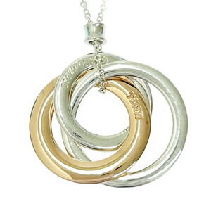 TIFFANY Co Silver Interlocking Circle Necklace